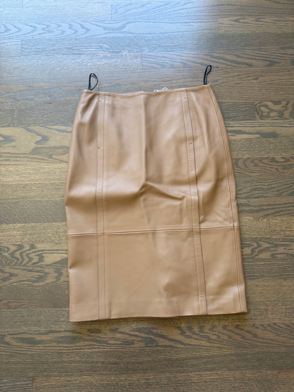 Boss Camel Faux Leather Pencil Skirt